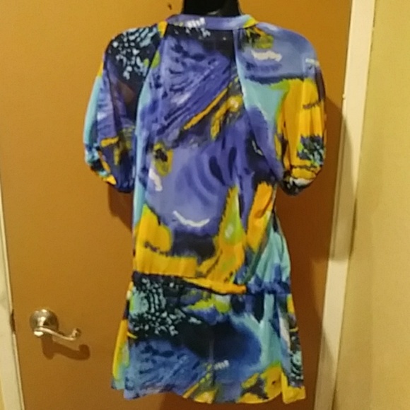 Beautiful Marine Blu Blouse sz Medium - Picture 5 of 7